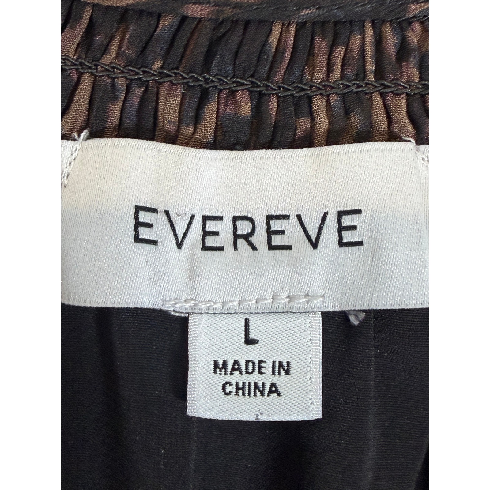 Evereve Leopard Print Jumpsuit Women Large Brown Sleeveless V-Neck Elastic Waist — image 5 of 8